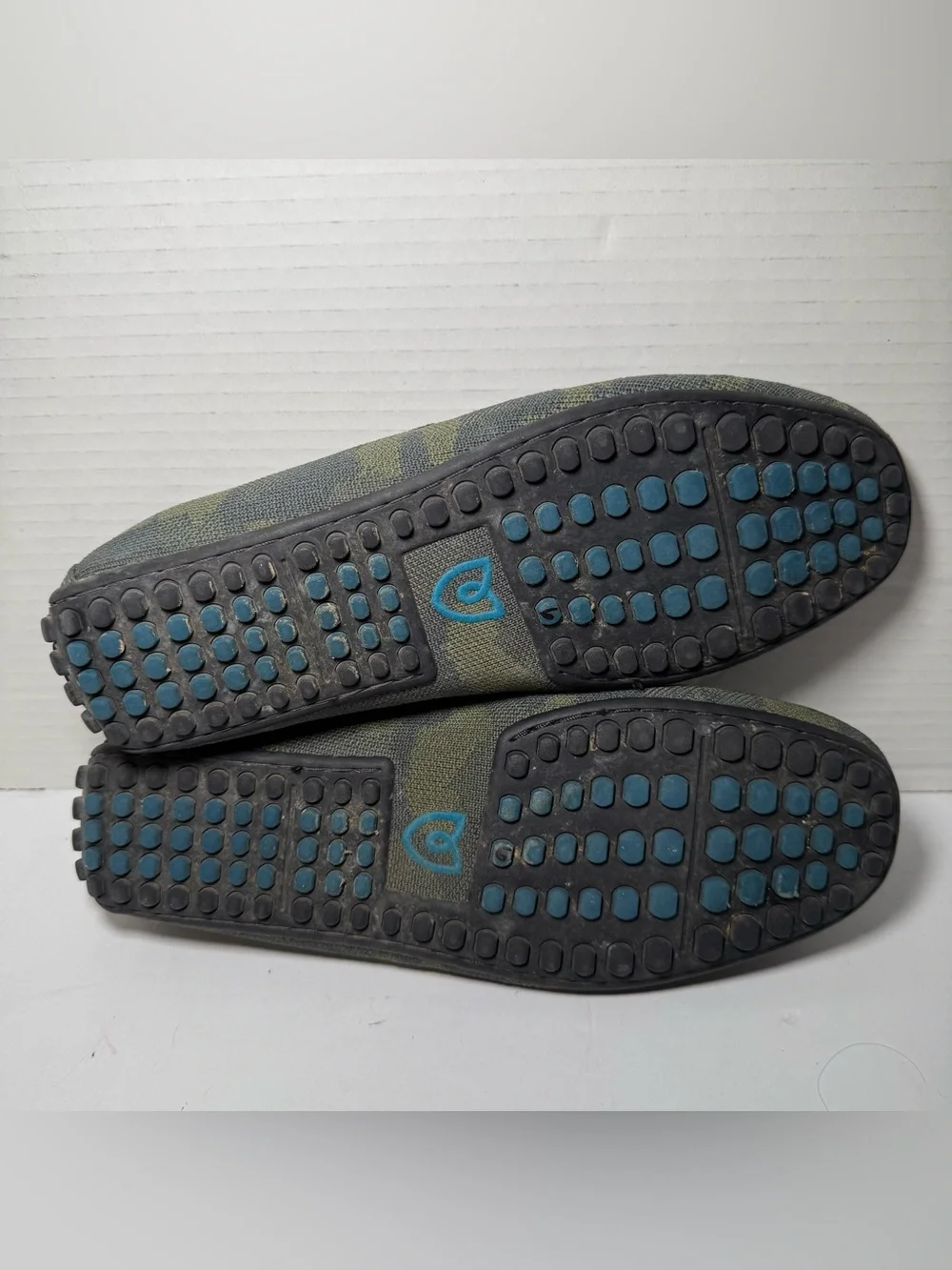 Rothy's The Driving Loafer Mens Sz. 8.5 -Womens Sz. 10 Forest Camo Knit Slip On